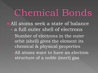 Chemical Bonds