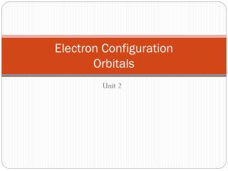 Electron Configuration Orbitals