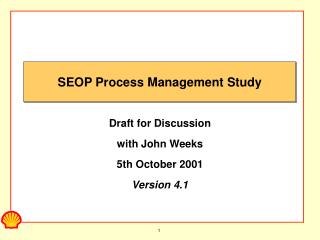 SEOP Process Management Study