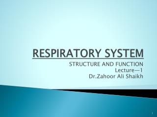 RESPIRATORY SYSTEM