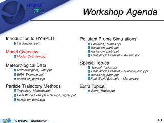 Workshop Agenda