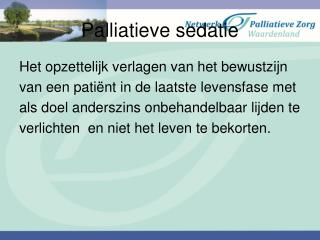 Palliatieve sedatie