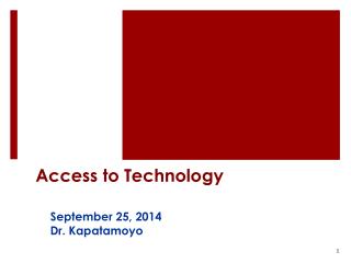Access to Technology