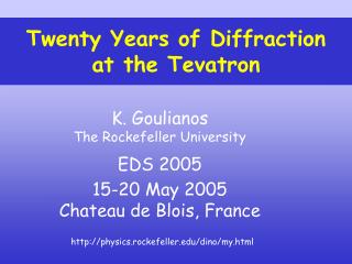 Twenty Years of Diffraction at the Tevatron