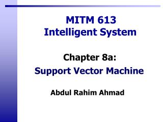 MITM 613 Intelligent System