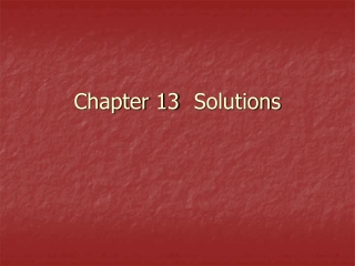 Chapter 13	 Solutions