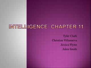 Intelligence: Chapter 11