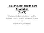 Texas Indigent Health Care Association TIHCA