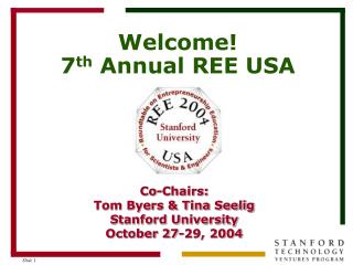 Welcome! 7 th Annual REE USA