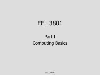 EEL 3801