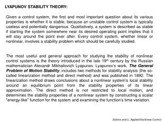 Slotine and Li, Applied Nonlinear Control