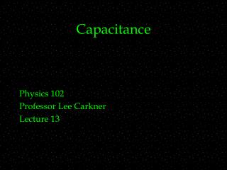 Capacitance