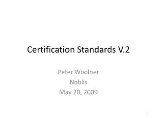 Certification Standards V.2