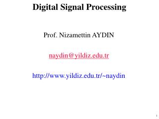 Digital Signal Processing