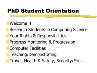 PhD Student Orientation