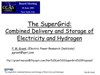 The SuperGrid: Combined Delivery and Storage of Electricity and Hydrogen