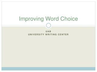 Improving Word Choice