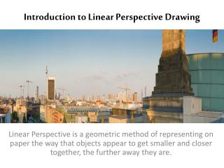Introduction to Linear Perspective Drawing