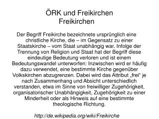 ÖRK und Freikirchen