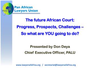 The future African Court: Progress, Prospects, Challenges – So what are YOU going to do?