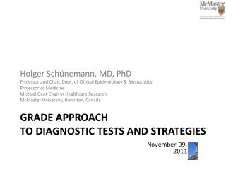 GRADE approach to diagnostic tests and strategies