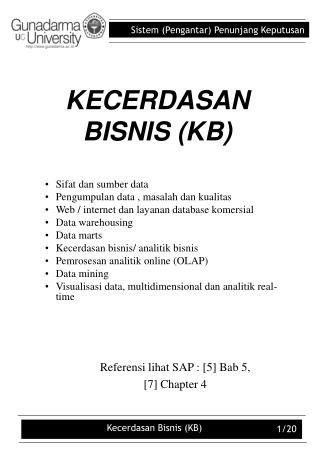 KECERDASAN BISNIS (KB)