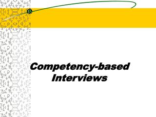 Competency-based Interviews