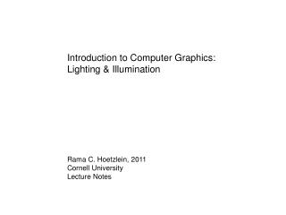 Ambient light – Global illumination coming from other surfaces