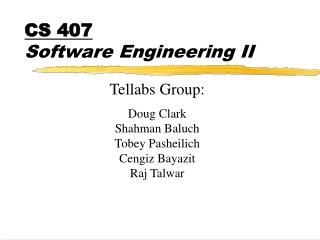 CS 407 Software Engineering II