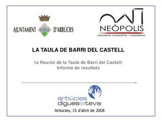LA TAULA DE BARRI DEL CASTELL 1a Reunió de la Taula de Barri del Castell: Informe de resultats