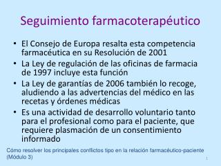Seguimiento farmacoterapéutico