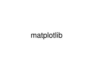 matplotlib