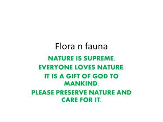 Flora n fauna