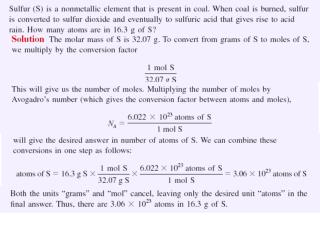 Molecular mass (or molecular weight) is the sum of the atomic masses (in amu) in a molecule.