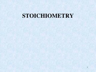 STOICHIOMETRY