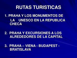 RUTAS TURISTICAS