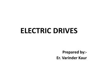 ELECTRIC DRIVES