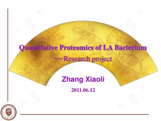 Quantitative Proteomics of LA Bacterium — Research project