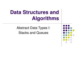 Data Structures and Algorithms