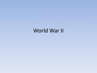 World War II