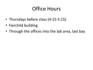 Office Hours