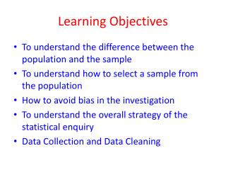 Learning Objectives