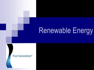 Renewable Energy