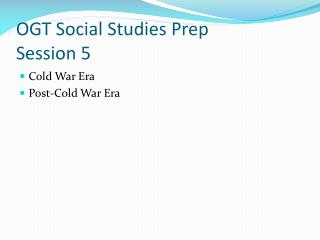 OGT Social Studies Prep Session 5