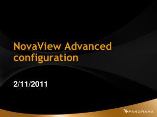 NovaView Advanced configuration