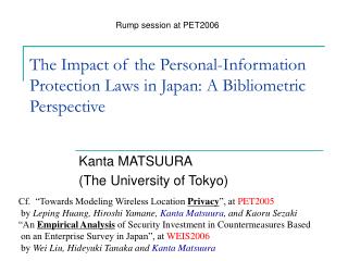 The Impact of the Personal-Information Protection Laws in Japan: A Bibliometric Perspective