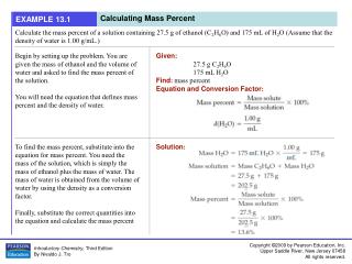 Begin by setting up the problem. You are given the mass of ethanol and the volume of