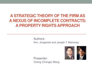 Authors: Kim, Jongwook and Joseph T. Mahoney Presenter: Cheng (Orange) Wang
