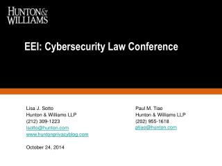 EEI : Cybersecurity Law Conference