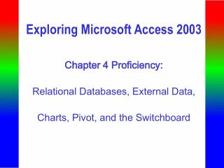 Exploring Microsoft Access 2003